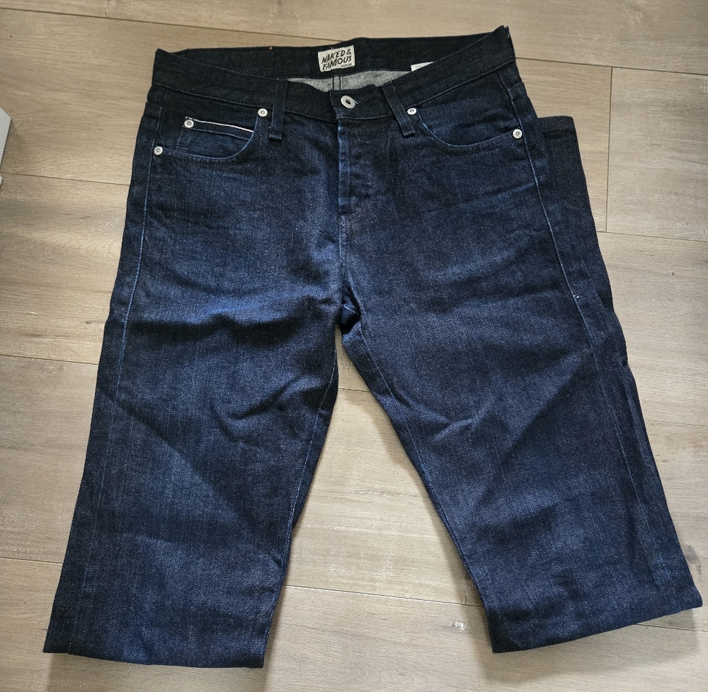 Classic Naked And Famous Indigo Men's Jeans